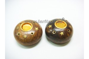 Incensario Madera Redondo PEQ